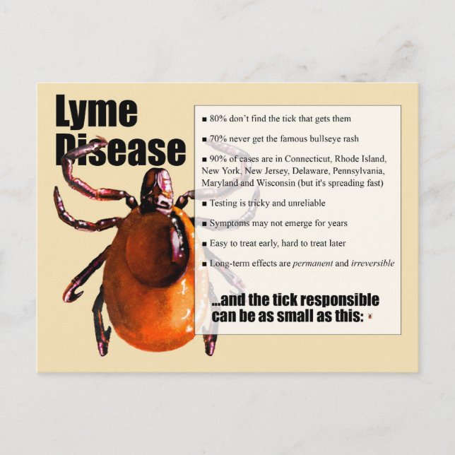 Carte postale de la maladie Lyme (Devant)