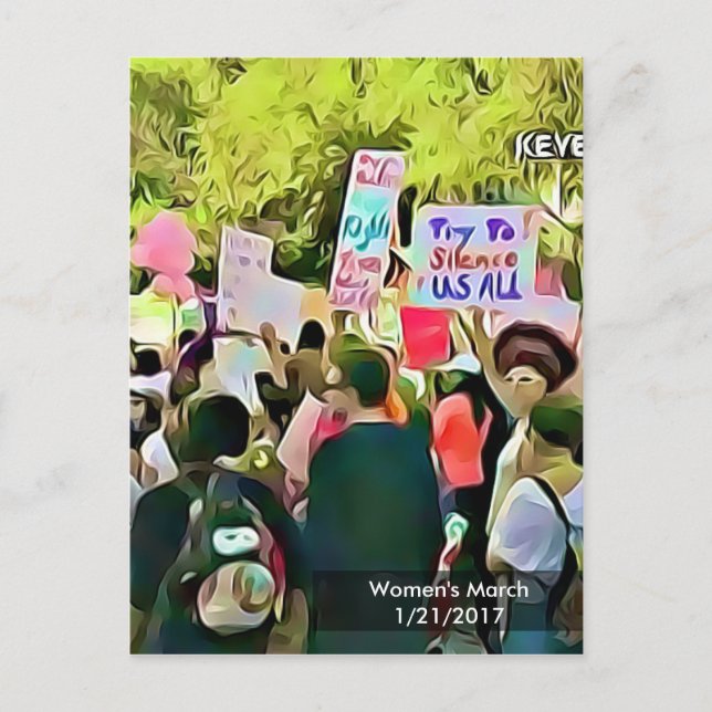 Carte postale de la manifestation des femmes (Devant)