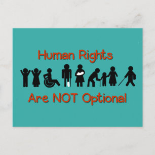 Carte postale de la manifestation pour personnes h