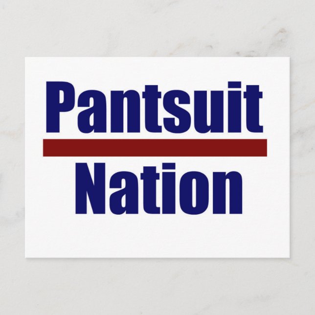 Carte postale de la nation Pantsuit (Devant)