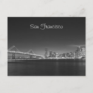 Carte postale de la nuit de San Francisco Skyline