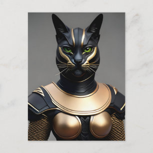 Carte postale de la personne du chat guerrier