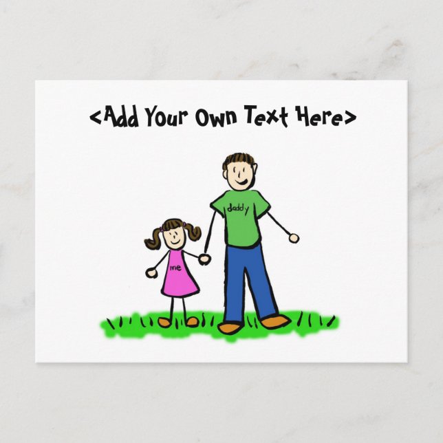 Carte postale de la petite fille de papa (Brunette (Devant)