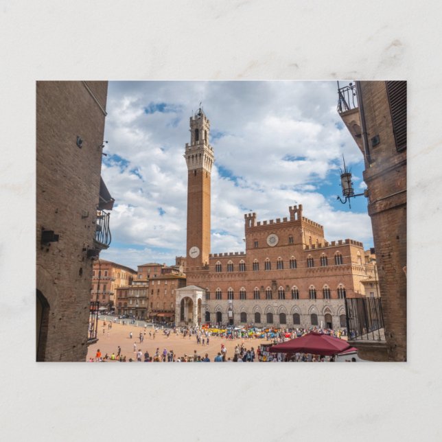 Carte postale de la Piazza del Campo, Sienne, Tosc (Devant)