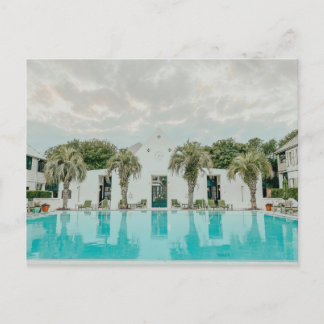 Carte postale de la piscine d'été