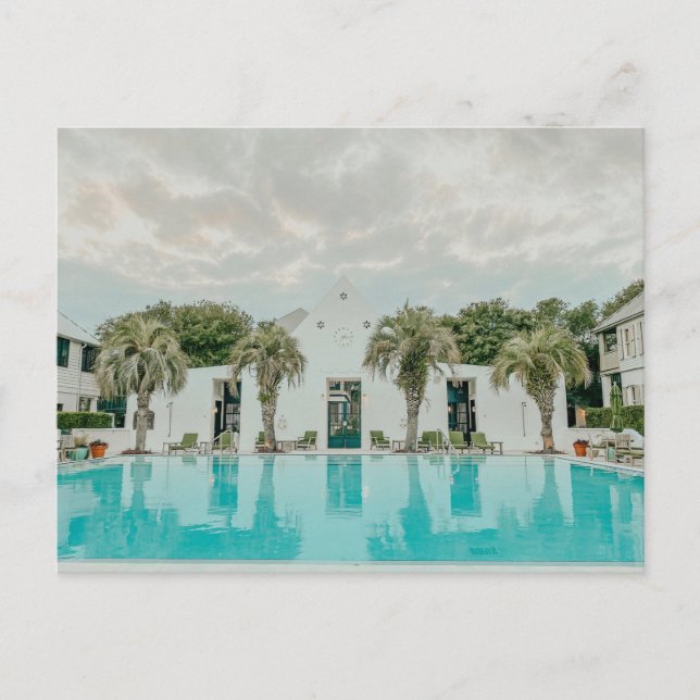 Carte postale de la piscine d'été (Devant)