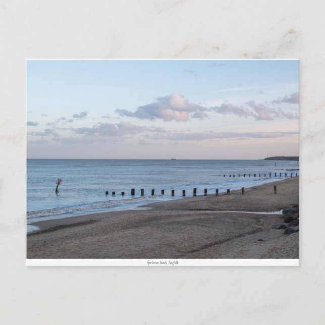 Carte postale de la plage de Gorleston (Devant)