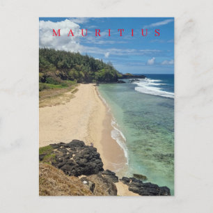 Carte postale de la plage de Gris Gris à Maurice