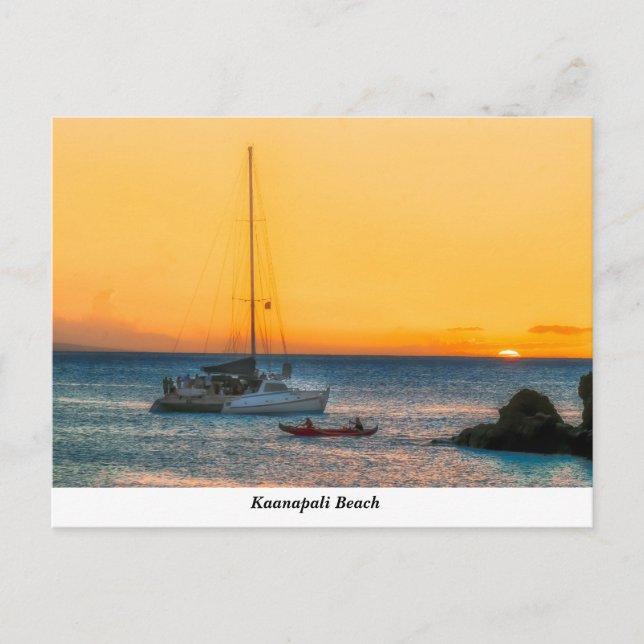 Carte postale de la plage de Kaanapali (Devant)