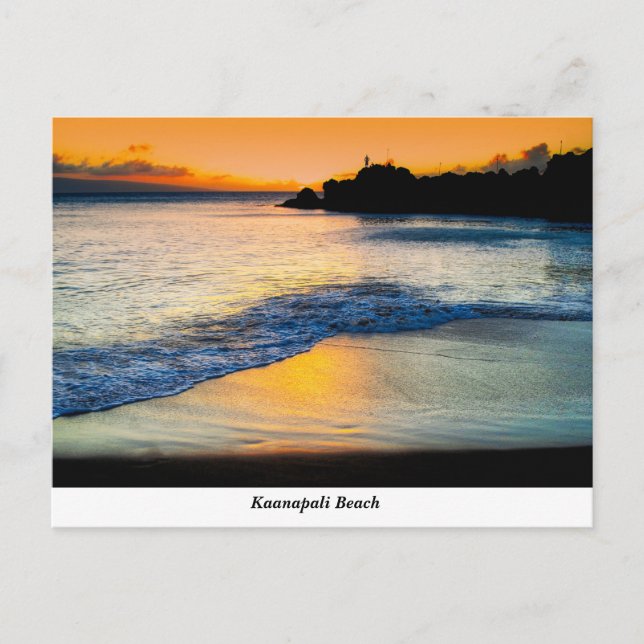Carte postale de la plage de Kaanapali (Devant)