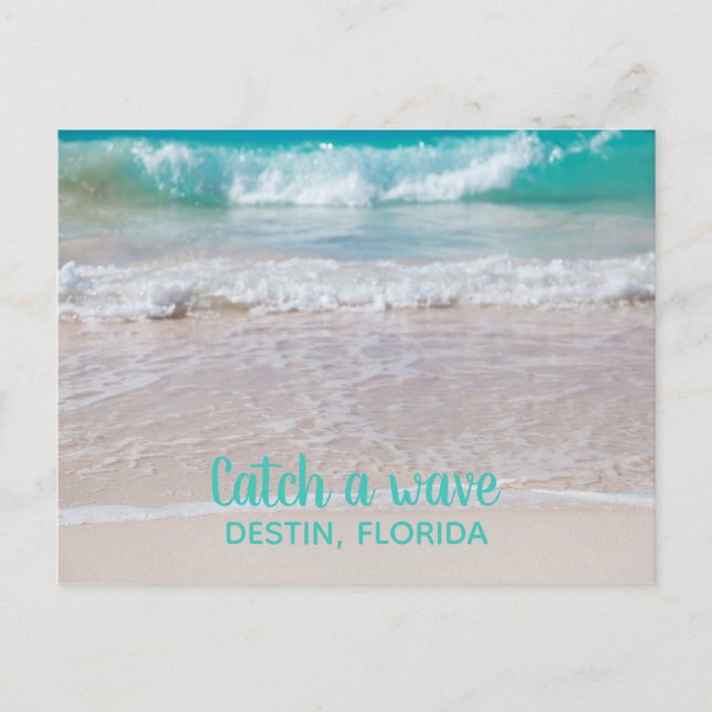 Carte postale de la plage de sable blanc Destin Fl (Devant)