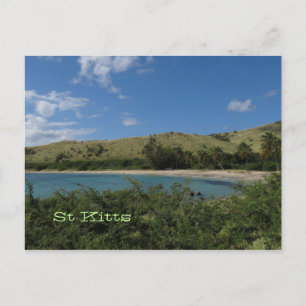 Carte postale de la plage tropicale St. Kitts
