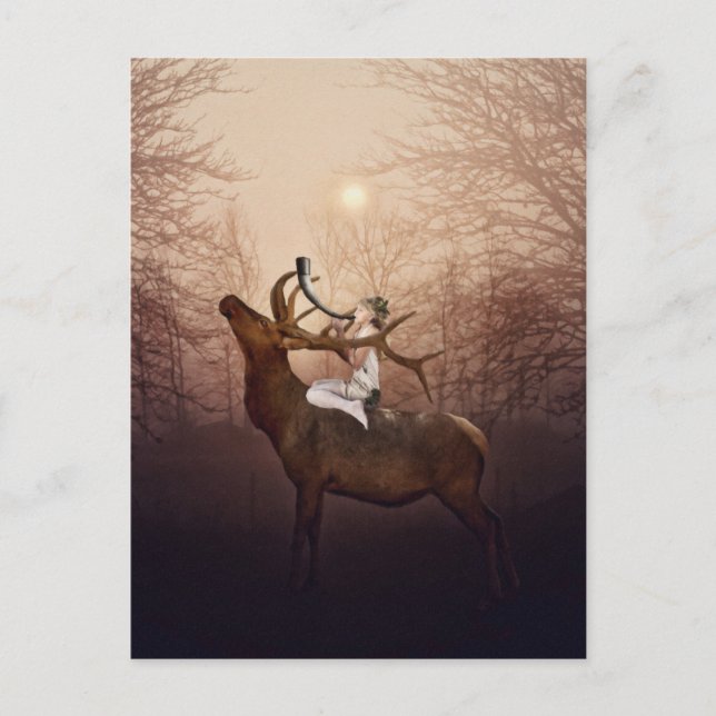 Carte postale de la princesse elfe et du bois de c (Devant)
