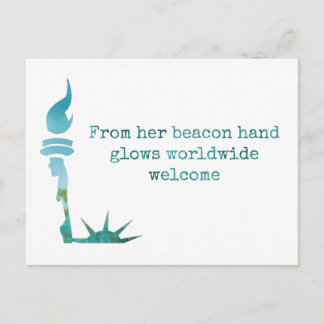 Carte postale de la protestation Lady Liberty