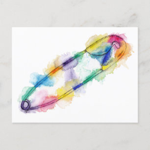 Carte postale de la puce de sécurité Rainbow