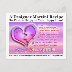 Carte postale de la recette de Martini de la Saint