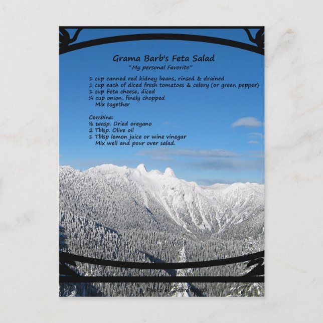 Carte postale de la recette de salade feta (Devant)
