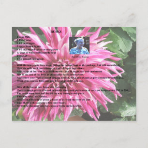 Carte postale de la recette suédoise Rusks