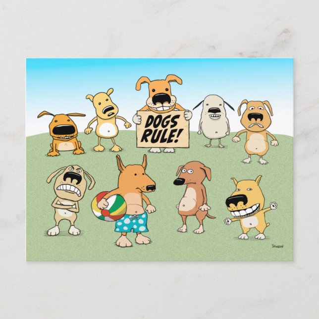 Carte postale de la règle des chiens (Devant)