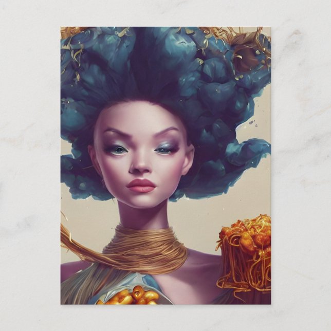 Carte postale de la Reine du combat de nourriture (Devant)