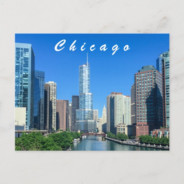 Carte postale de la rivière Chicago (Devant)