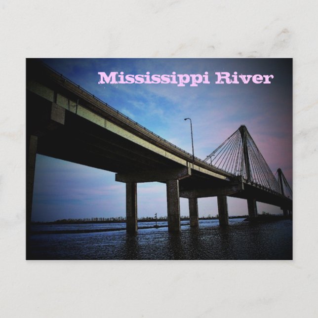 Carte postale de la rivière Mississippi (Devant)