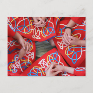 Carte postale de la robe de danse irlandaise