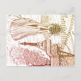 Carte postale de la rose de la cage à oiseaux
