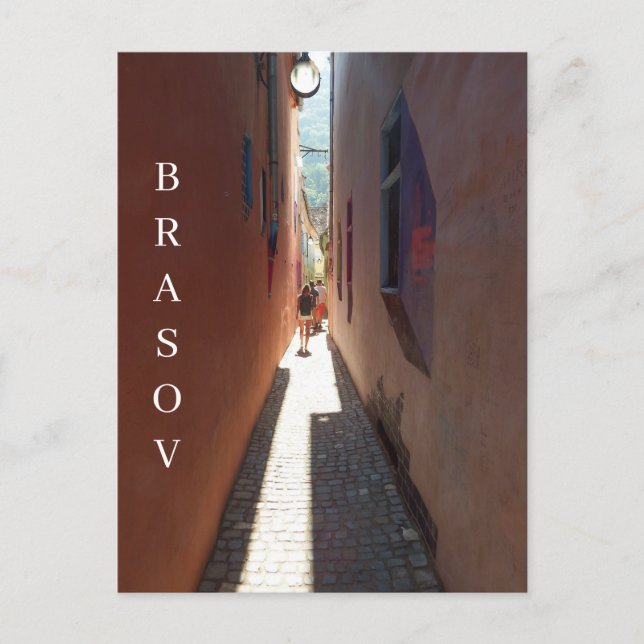 Carte postale de la rue de la Corde à Brasov (Devant)