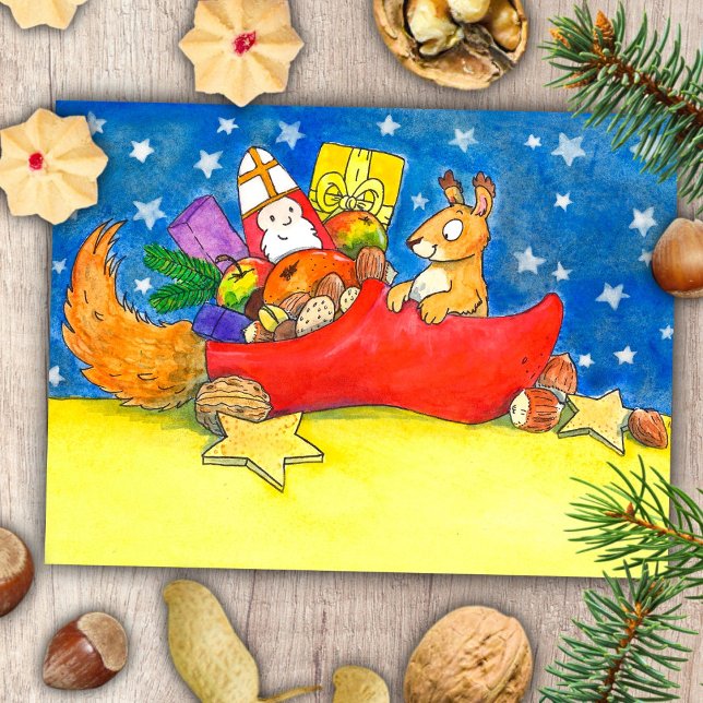 Carte postale de la Saint-Nicolas par Nicole Janes (Créateur téléchargé)