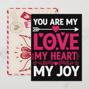 Carte postale de la Saint-Valentin dessinée à la m