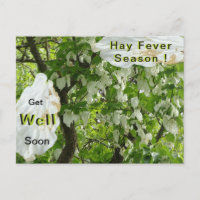 Carte postale de la saison des allergies à l'arbre