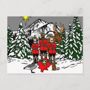 Carte postale de la scène canadienne de la Nativit