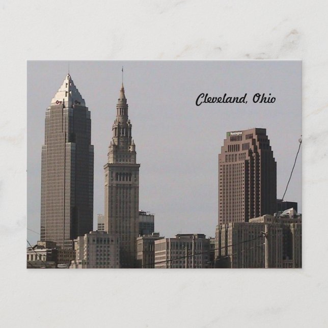 Carte postale de la skyline de Cleveland Ohio (Devant)