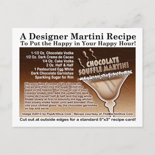 Carte postale de la Souffle de chocolat Martini Re (Devant)