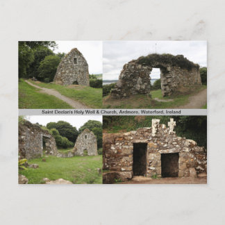 Carte postale de la source sacrée et de l'église S