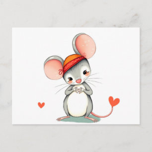 Carte postale de la souris douce