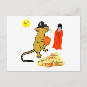 Carte postale de la souris Halloween