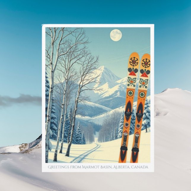 Carte postale de la station de ski Marmot Basin Al (Créateur téléchargé)