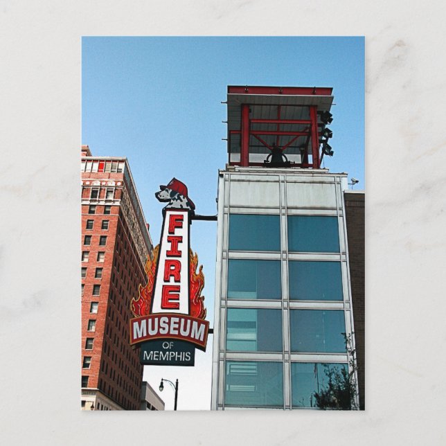 Carte postale de la station d'incendie (Devant)