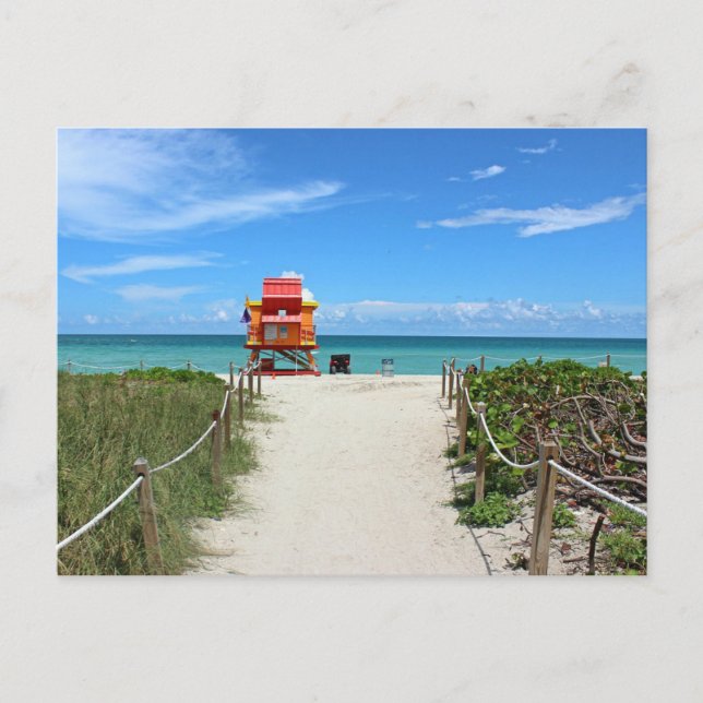 Carte postale de la station Miami Beach Life Guard (Devant)