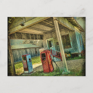 Carte postale de la station-service vintage