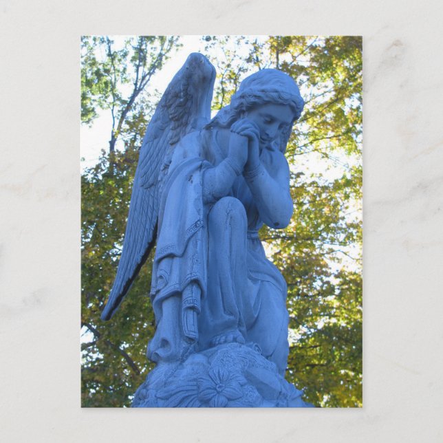 Carte postale de la statue Blue Angel Zink (Devant)