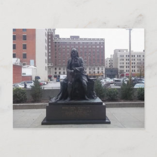 Carte postale de la statue de Ben Franklin