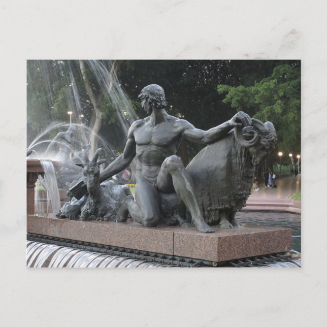 Carte postale de la statue de Pan dans Hyde Park (Devant)