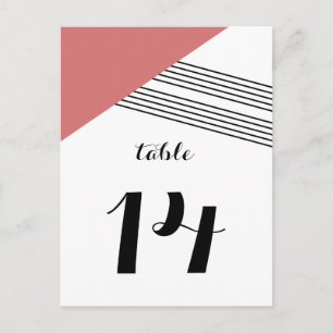 Carte postale de la table de bande géométrique rou