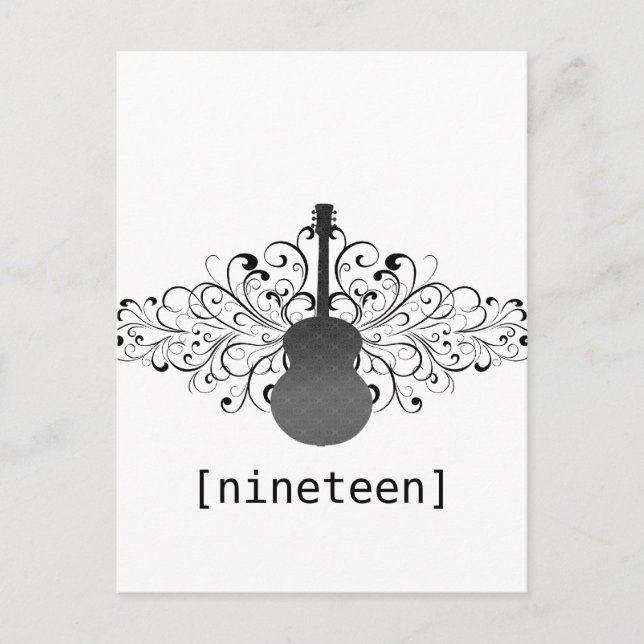 Carte postale de la table de guitare des tourbillo (Devant)