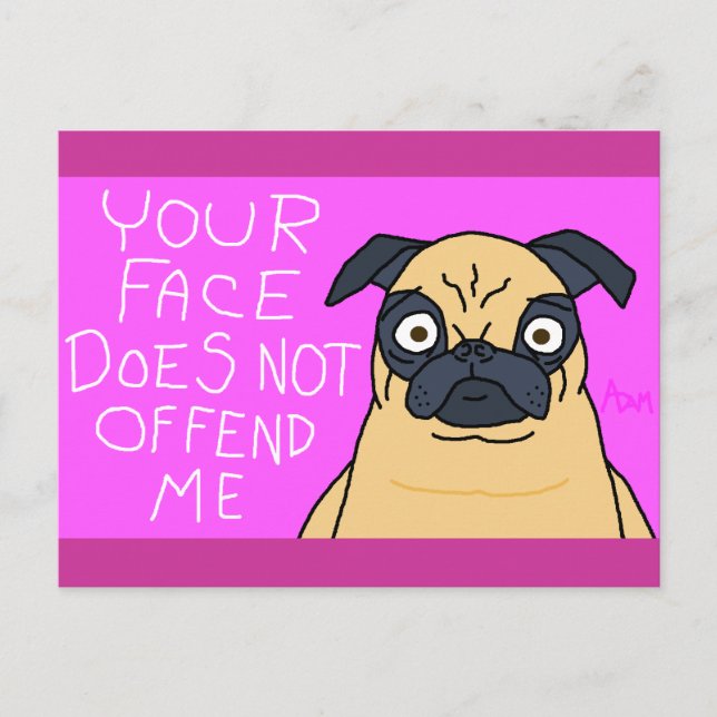 Carte postale de la tasse d'un Pug (Devant)