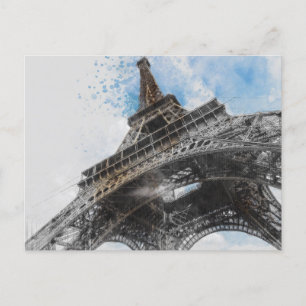 Carte postale de la Tour Eiffel élégante Paris – F