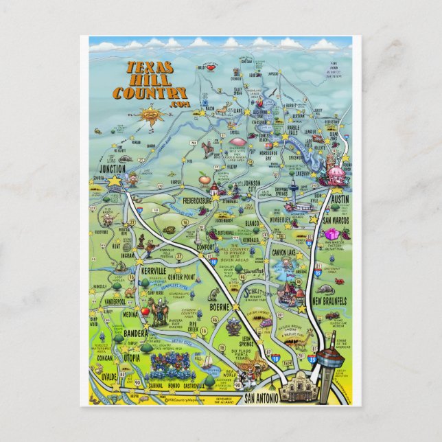 Carte postale de la TX Hill Country (Devant)